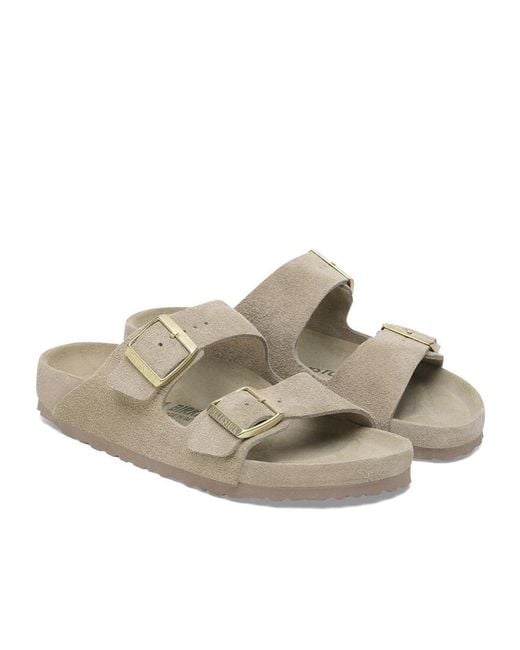 Birkenstock White Arizona Double Buckle Sandals