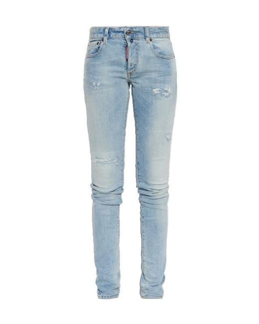 DSquared² Blue Belt Loop Jeans