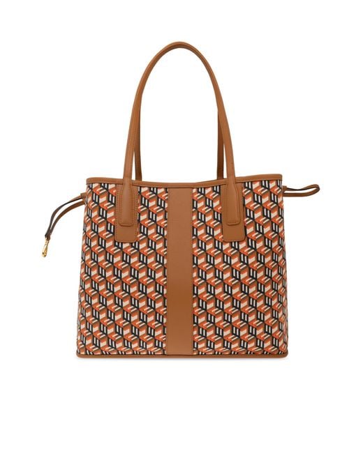 MCM Brown Printed-Logo Tote Bag