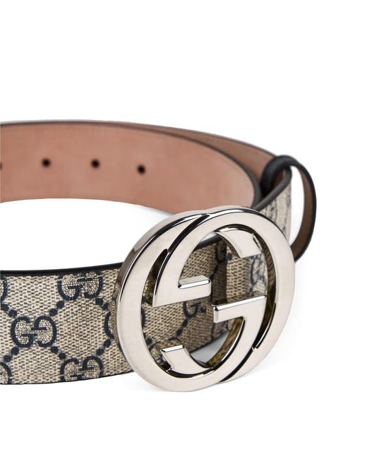 Gucci White Logo Belt for men