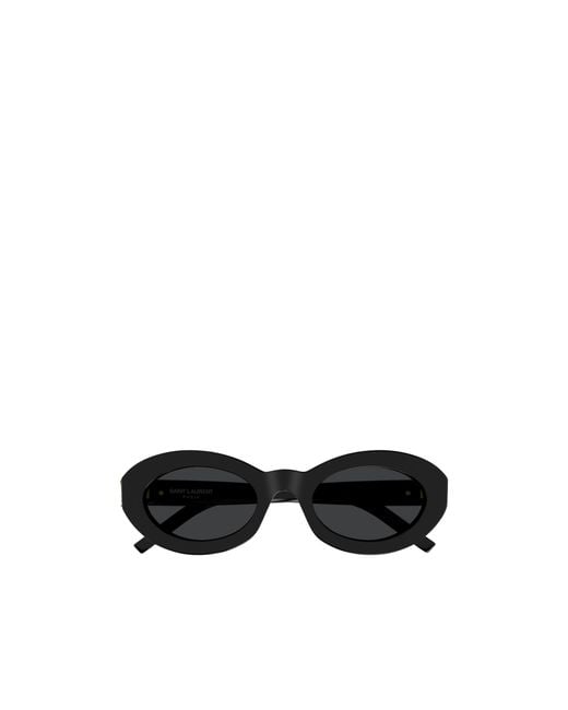 Saint Laurent Black Eyewear Sl M136 Oval Frame Sunglasses