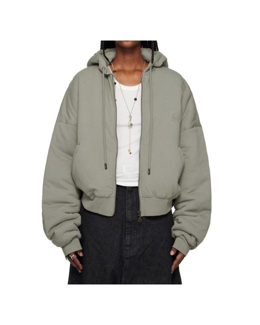 Lu'u Dan Gray Padded Hoodies for men