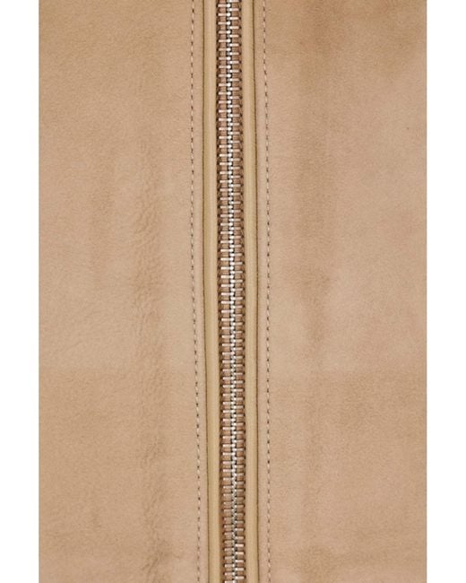 Tom Ford Natural Stand-Collar Zip-Up Panelled Jacket for men