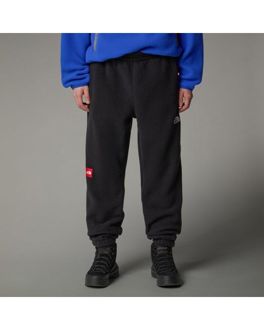 The North Face Black Logo Embroidered Fleece Pants for men