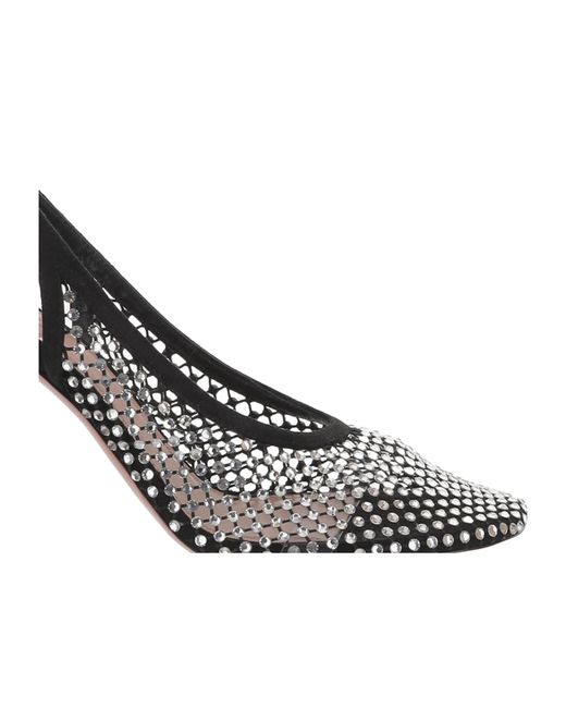 AMINA MUADDI Metallic Open-Toe High-Heeled Sandals