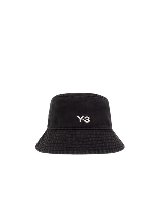 Y-3 Black Logo Fisherman's Hat for men