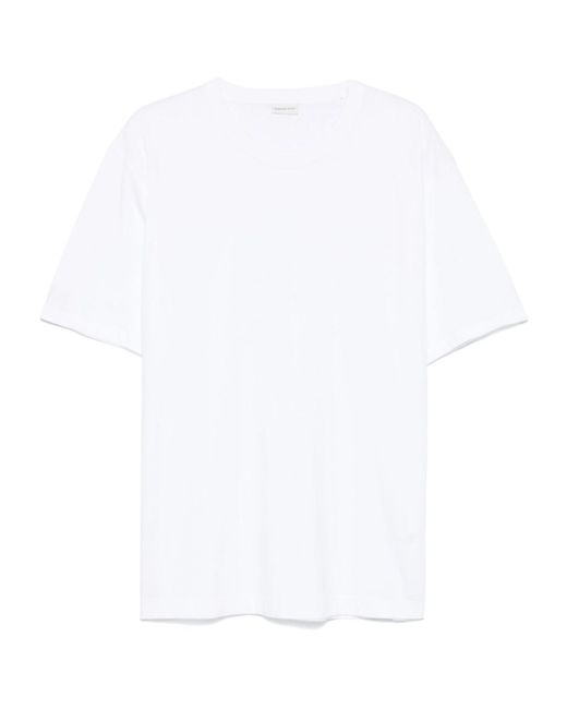 Dries Van Noten White Short-Sleeved Crewneck T-Shirt for men