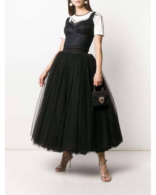 Dolce & Gabbana Black Lace Detailed Corset Top
