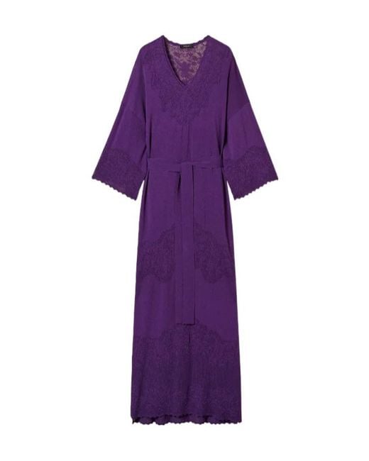 Twinset Purple Belted Dress