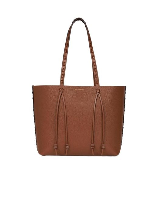 Etro Brown Essential Medium Tote Bag for men