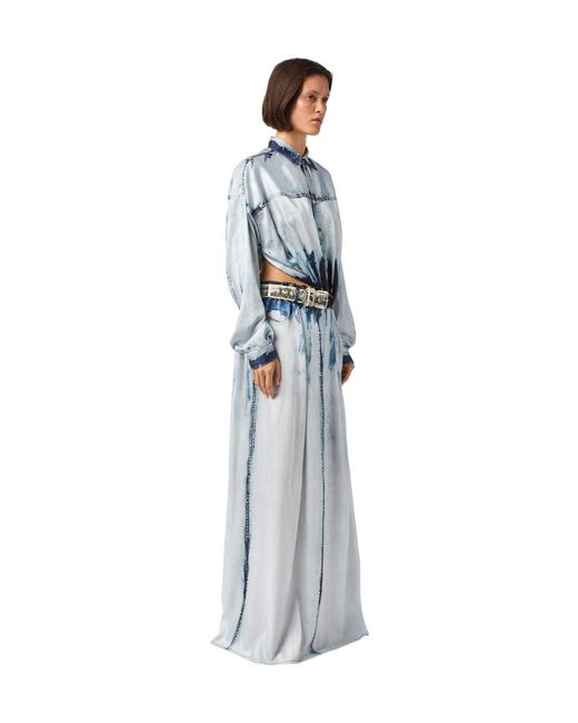 DIESEL Blue D-Suki Cut-Out Maxi Dress