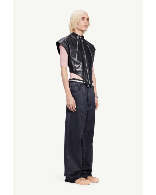 MM6 by Maison Margiela Black Hybrid Gilet