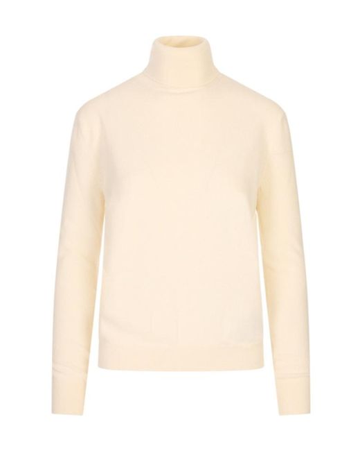 Jil Sander Natural Turtleneck Sweater