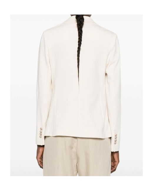 Circolo 1901 White Single-Breasted Blazer