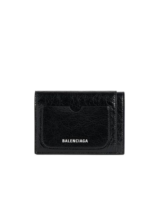 Balenciaga Black Superbusy Vertical Bifold Wallet for men