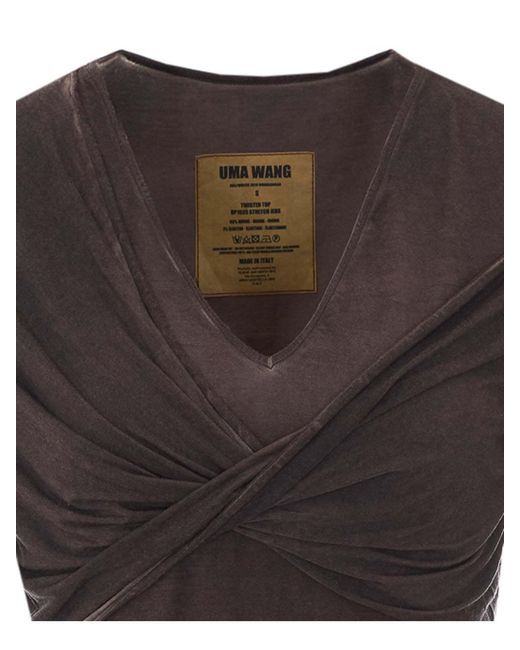 Uma Wang Black Long-Sleeve Knit Top