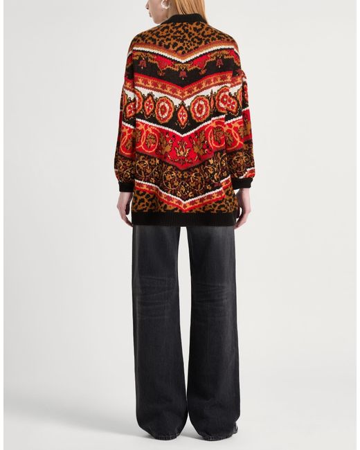 Farm Rio Red Jacquard-Knit Cardigan