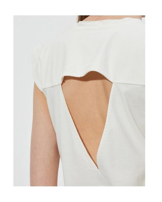Jil Sander White Cutout Back Sleeveless Top