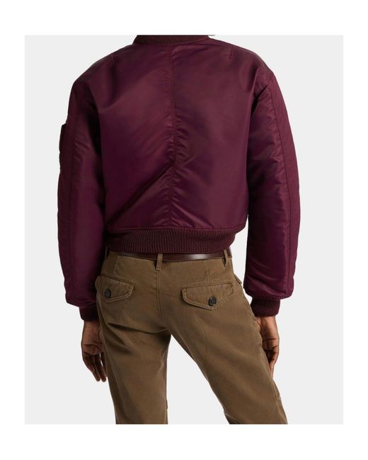 DSquared² Red Aviator Wash 80's Kiodo Bomber