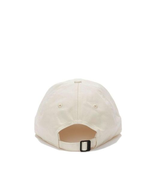 J.W. Anderson White Jw Anderson Curved Peak Logo Embroidered Baseball Cap
