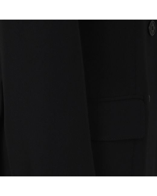Ermanno Scervino Black Double-Breasted Long-Sleeved Jacket