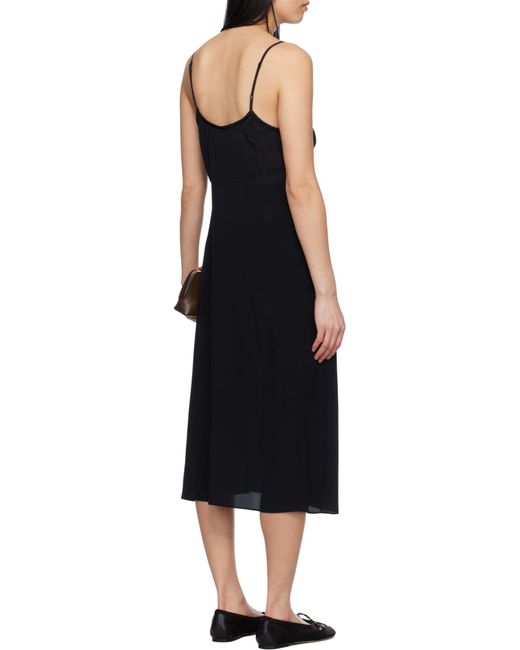 Simone Rocha Black Bow Slip Midi Dress