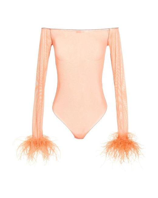 Oseree White Perspective Mesh Jumpsuit