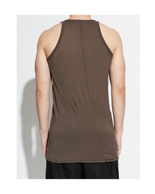 Rick Owens Brown Striped Tank Top for men