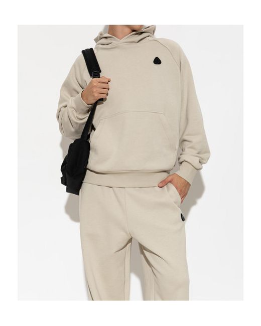Moose Knuckles White Long-Sleeved Hooded Sweatshirt for men