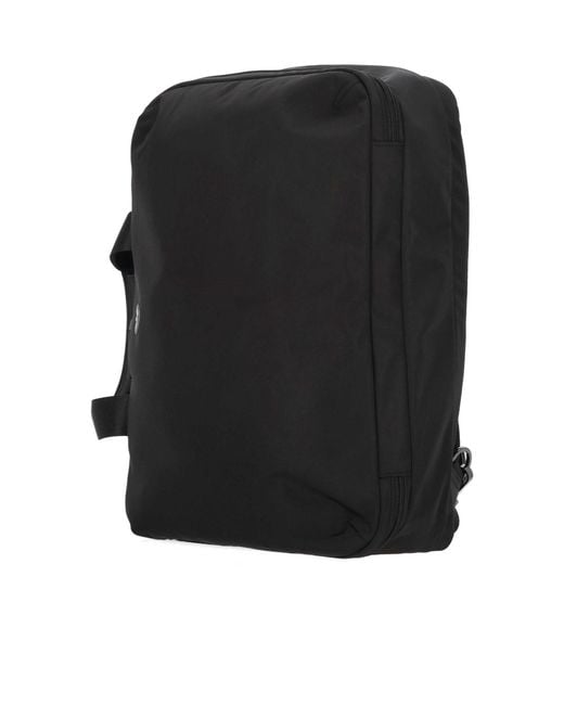 Emporio Armani Black Logo-Plaque Multi-Way Backpack for men