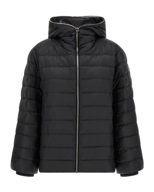 Moncler Black Hooded Quilted Down Jacket for men