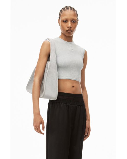 Alexander Wang Gray Sleeveless Crop Top