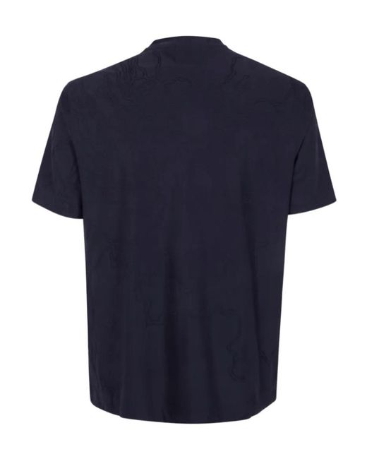 Emporio Armani Blue Patterned T-Shirt for men