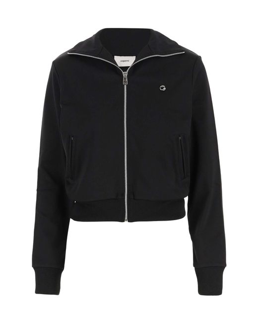 Coperni Black Logo Plaque Zip-Up Sweatshirt