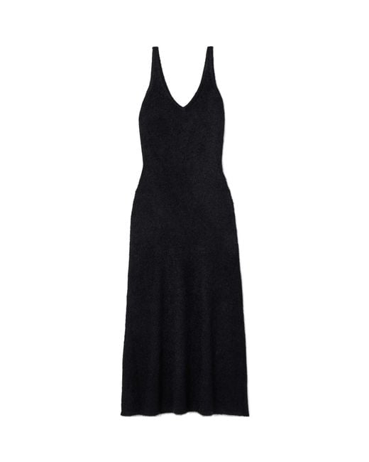 Gabriela Hearst Black V-Neck Mid-Length Dress