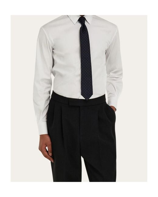 Ferragamo Blue Ferragamo Gancini Jacquard Tie for men