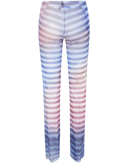 Jean Paul Gaultier Blue Mesh Trouser Printed 'Air'