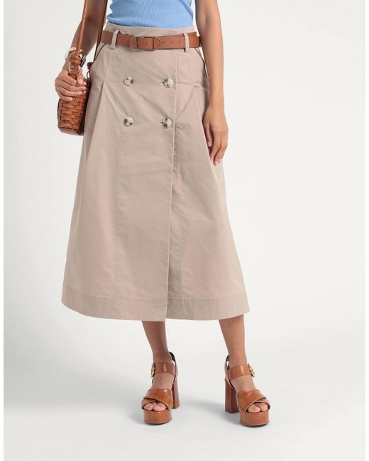 MAX&Co. Natural Midi Skirts