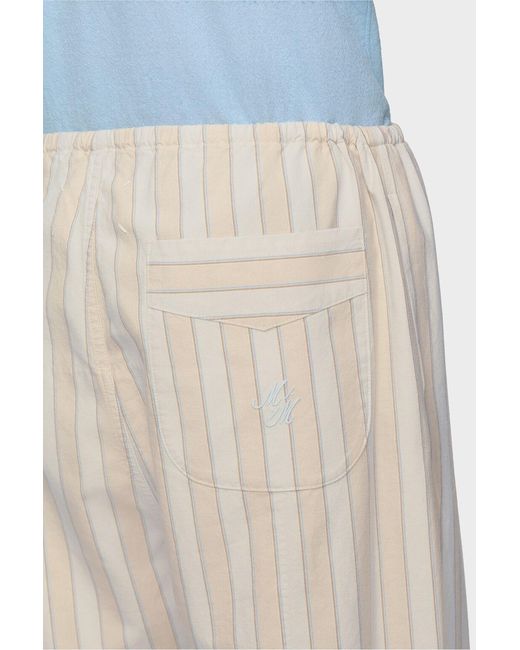 Maison Margiela Natural Striped Straight Leg Trousers for men