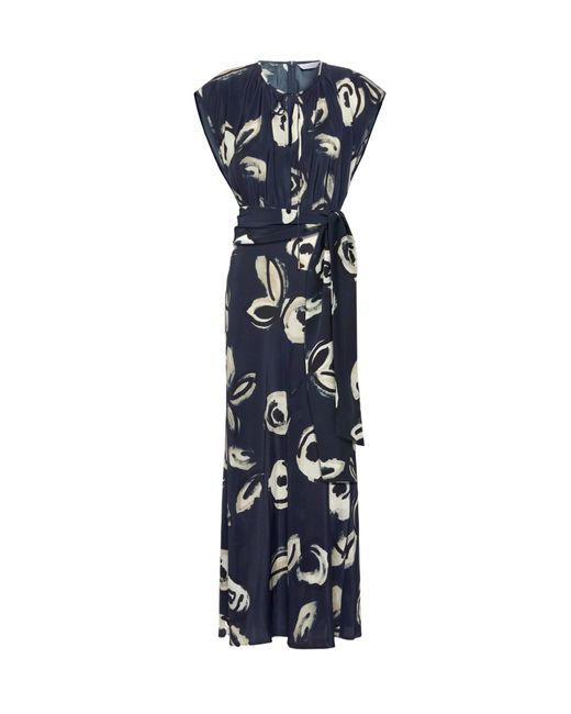 Max Mara Blue Silk Maxi Dress
