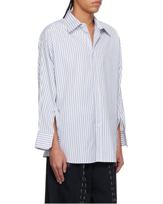 Maison Margiela Blue Stripe Shirt for men