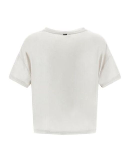 Herno White Short-Sleeve Round-Neck T-Shirt