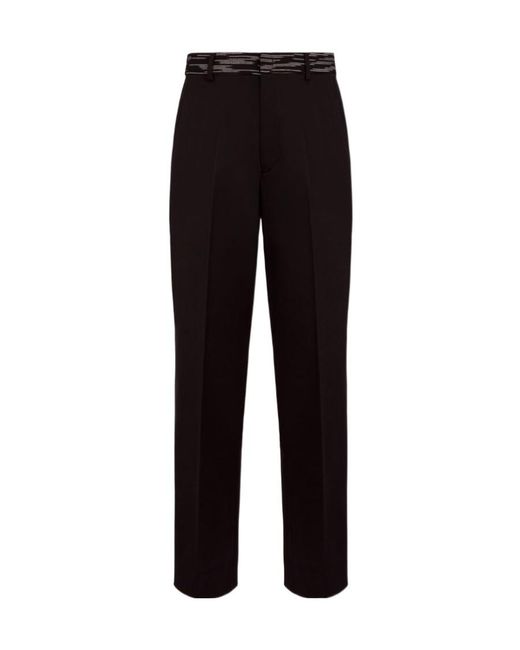 Missoni Black Pressed Crease Chino Trousers for men