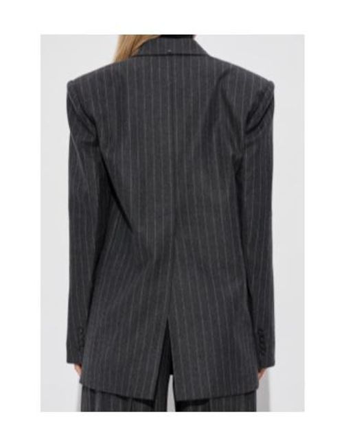 Sportmax Gray Belfordi Double-Breasted Tailored Blazer