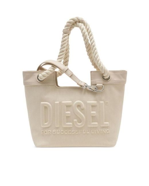 DIESEL White 3D Top Handle Bag