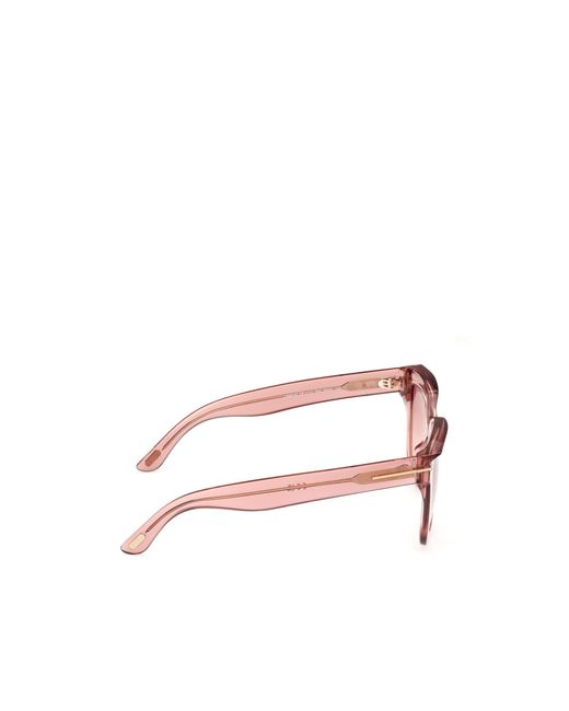 Tom Ford Pink Eyewear Square Frame Sunglasses