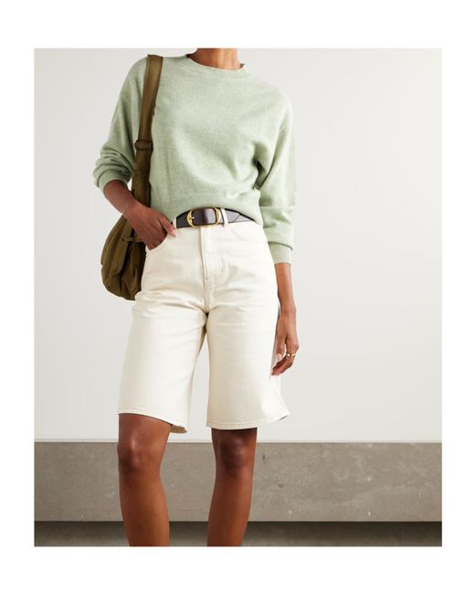 LeKasha Green Menorca Mélange Organic Cashmere Sweater