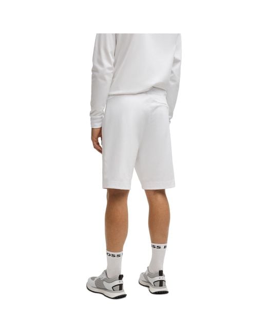 Boss White Solid Color Shorts for men
