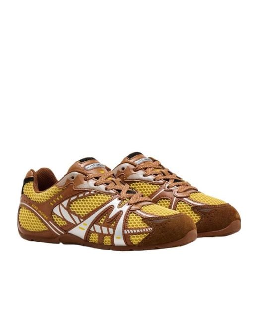 Marc Jacobs Brown The 72 Spring Mesh-Panelled Leather Sneakers
