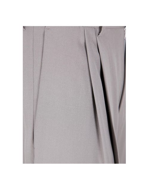 Dries Van Noten Gray Panrom Pleated Trousers for men